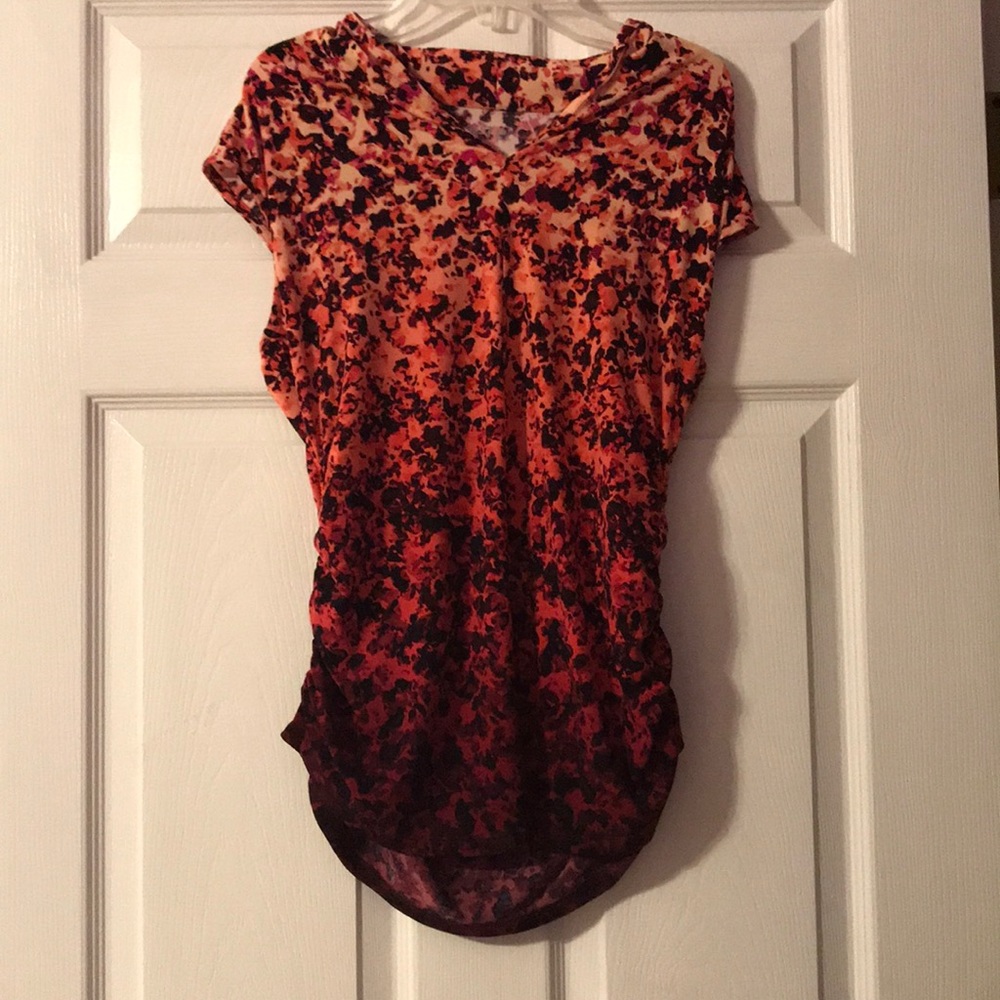A Red to Black Fade Blouse